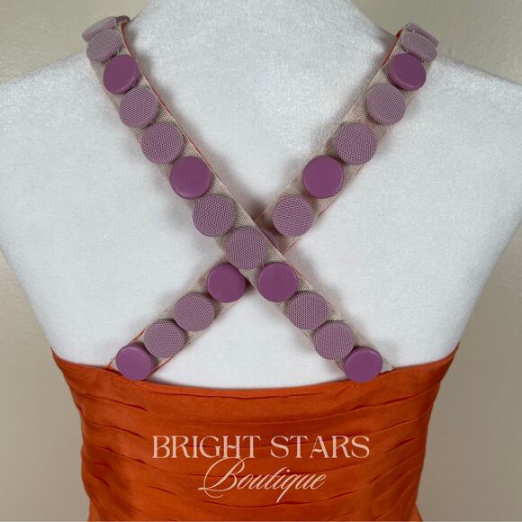 Extremely Rare Orange Embellished Silk Dress ASO Gaby Solis Desperate Housewives - Picture 9 of 9